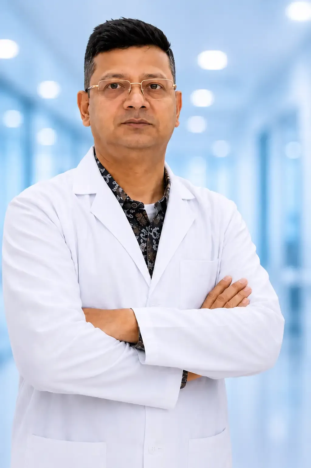 Portrait of Dr. Arindam Pramanik, Director & Chief Consultant in Radiodiagnosis at Anandaloke Sonoscan Centre